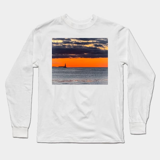 Sailing at Sunset Long Sleeve T-Shirt by Ckauzmann